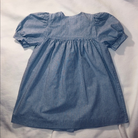 HOST PICK 💕Blue/White Pin-striped Dress with Hat - Picture 6 of 6